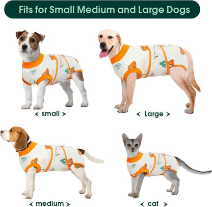 Kuoser Hundebodys nach Op und Kastration Orange XL