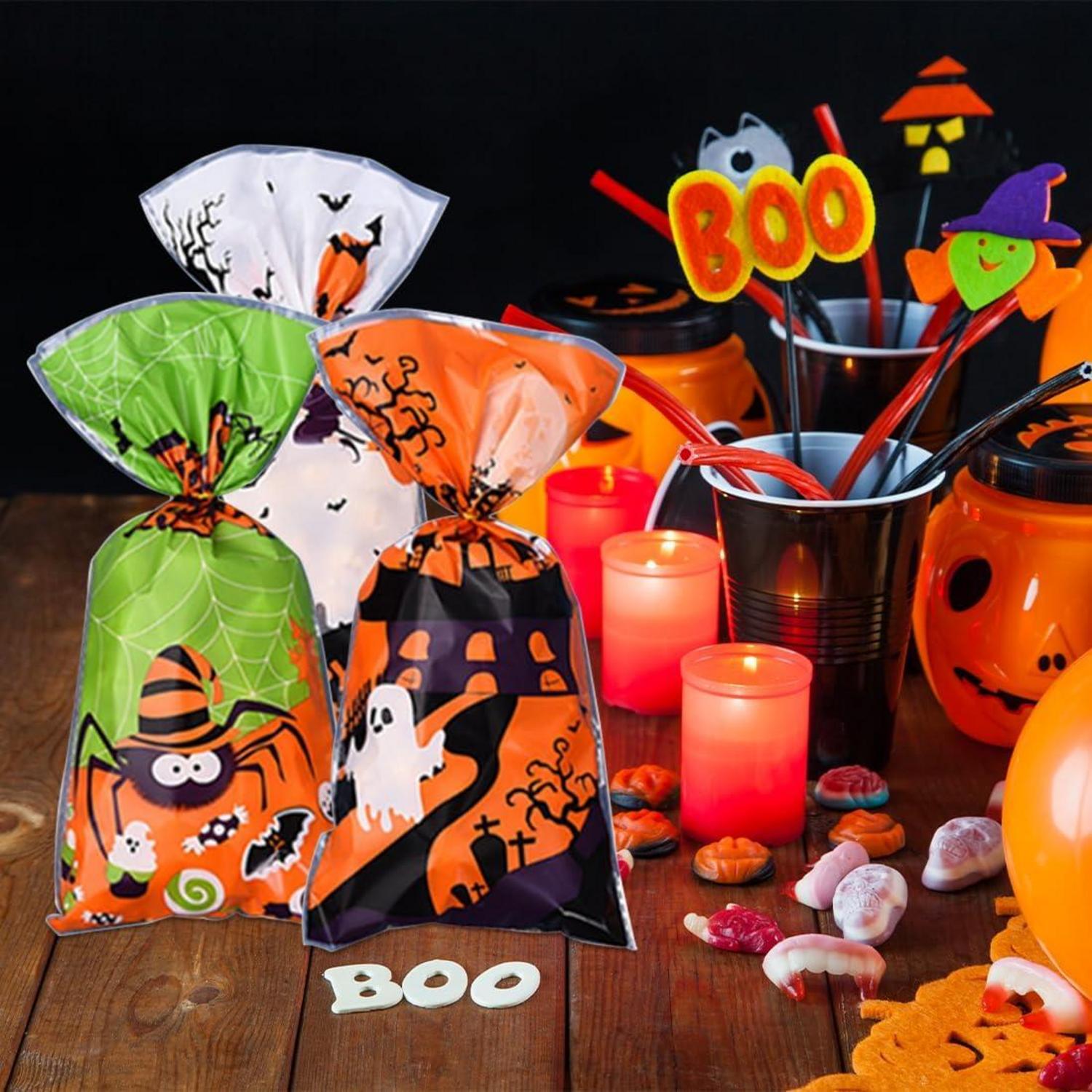 52x Halloween Süßigkeiten Tüten Set Süßigkeitentüten Geschenktüten Goodie Bags