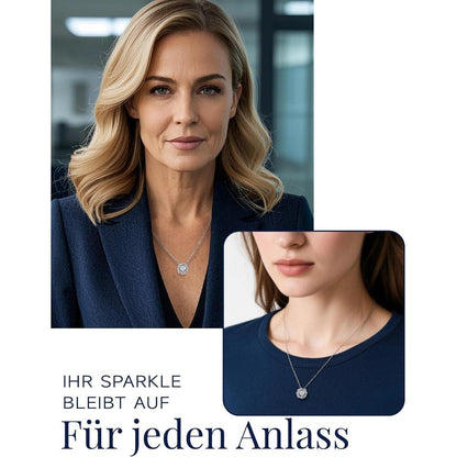 Moissanit Halskette Damen 925 Silber Windmühle Tanzender Stein Geschenk