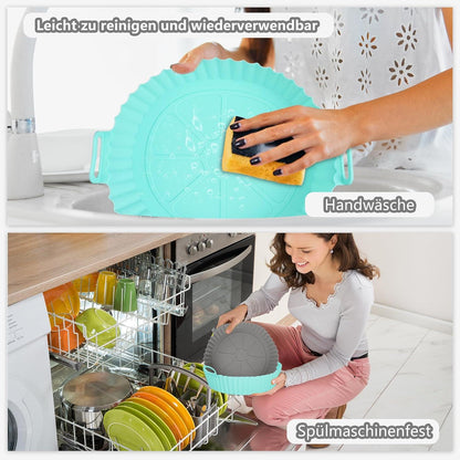 Silikonform Set 8-tlg für Heißluftfritteuse 20cm Airfryer Zubehör Rund
