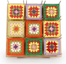 Bambus Blocking Board für Granny Squares 29x29 cm mit 30