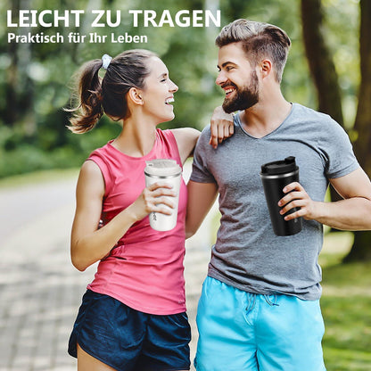 Thermobecher Edelstahl Kaffeebecher to Go Vakuumisolierter Kaffeetasse