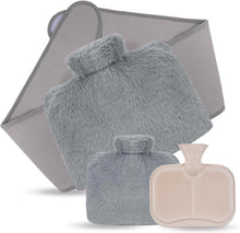 Wärmflaschengürtel 3in1, Wärmflasche mit Gürtel 125cm, Gray