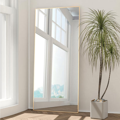Großer Ganzkörperspiegel 165x60cm Gold – Wand- oder Standspiegel