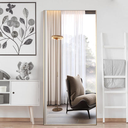 Großer Ganzkörperspiegel 165x60cm Gold – Wand- oder Standspiegel