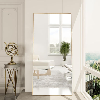 Großer Ganzkörperspiegel 165x60cm Gold – Wand- oder Standspiegel