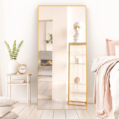 Großer Ganzkörperspiegel 165x60cm Gold – Wand- oder Standspiegel