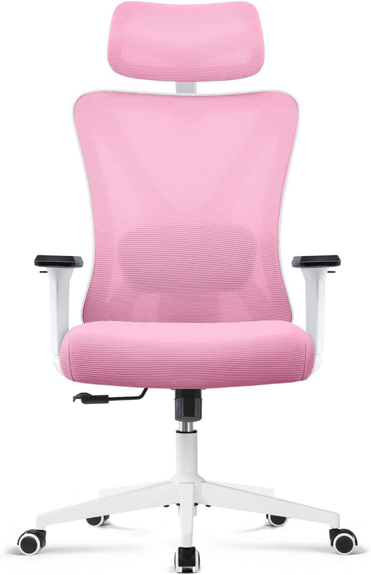 Ergonomischer Bürostuhl mit Kopfstütze, Lendenwirbelstütze, 130° Schaukelfunktion