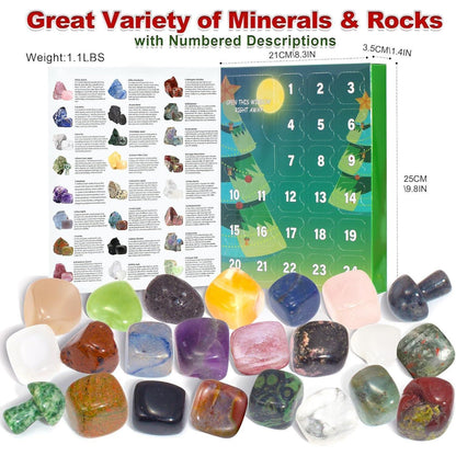 Adventskalender 2024 Kinder Kristalle Mineralien Edelsteine