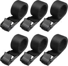 Spanngurte Kurz 40cm 6er Pack Schwarz Verstellbare Zurrgurte