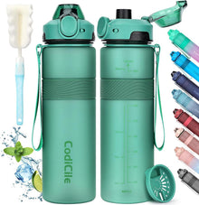 Sport Trinkflasche BPA-frei 1L Auslaufsicher Ideal Fitness Schule Büro