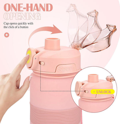Trinkflasche 1L Sport BPA-frei Auslaufsicher Groß Fitnessstudio Büro Reisen