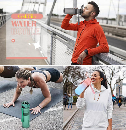 Trinkflasche 1L Sport BPA-frei Auslaufsicher Groß Fitnessstudio Büro Reisen
