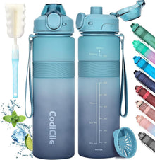 Trinkflasche BPA-frei 1 Liter Sport Auslaufsicher 1L Fitnessstudio