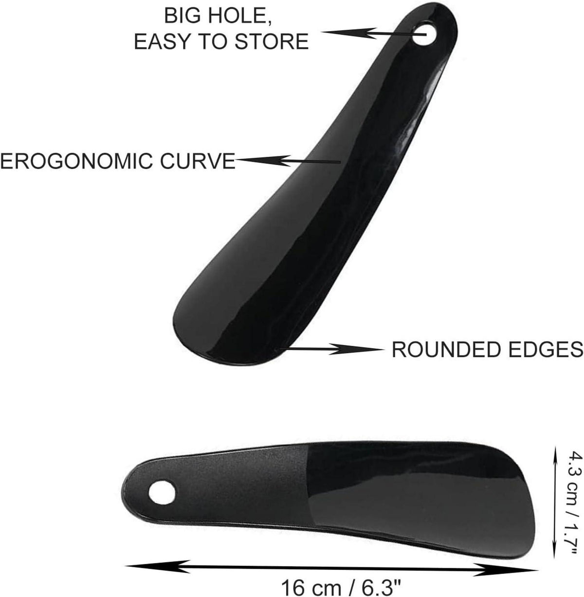 Schuhlöffel Kunststoff Set Schuhanzieher 16cm für Männer