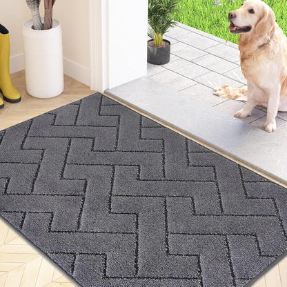 Schmutzfangmatte Innen 60x90cm rutschfeste Fußmatte grau