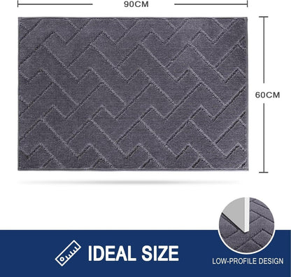 Schmutzfangmatte Innen 60x90cm Grau rutschfeste Fußmatte