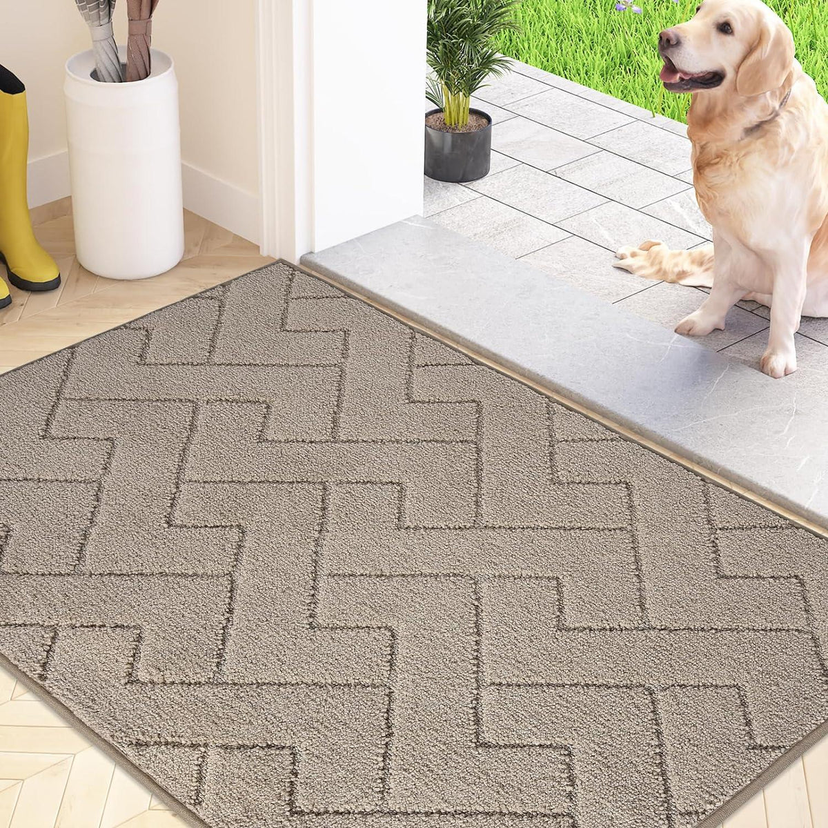 Schmutzfangmatte Fußmatte waschbar Sauberlaufmatte Hund Eingang