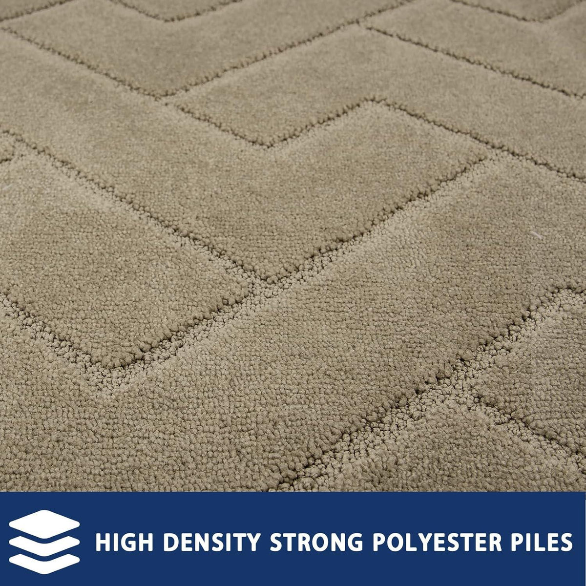 FCSDETAIL Schmutzfangmatte Innen 50x80 cm rutschfest waschbar Sauberlaufmatte Türmatte Fußmatte Flur Dunkelbeige