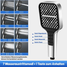 VEHHE Duschkopf Wassersparend 7 Strahlarten mit Stopptaste