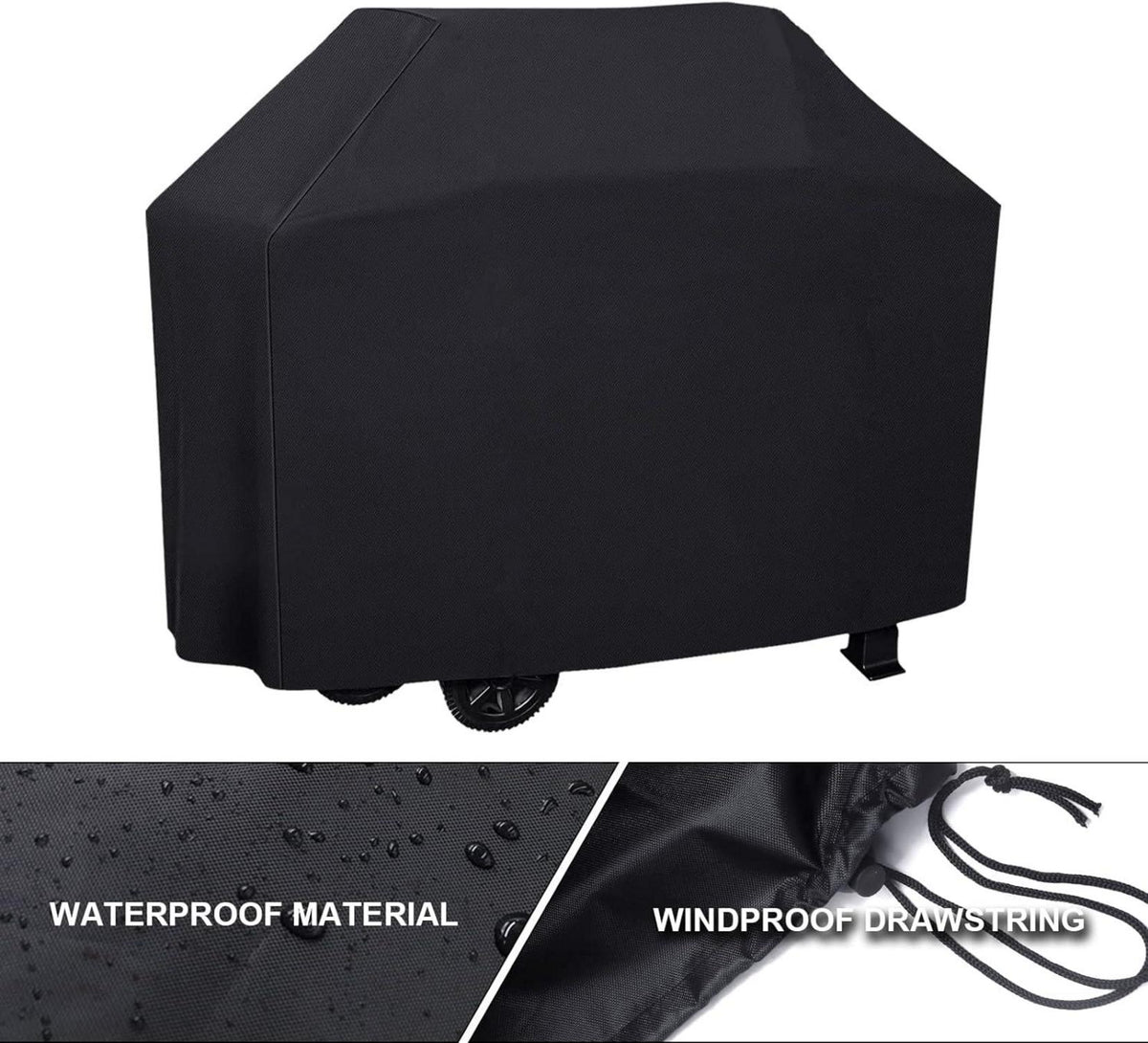 Grill Abdeckhaube 210D Oxford Gasgrill Cover Schwarz 147x61x122 cm