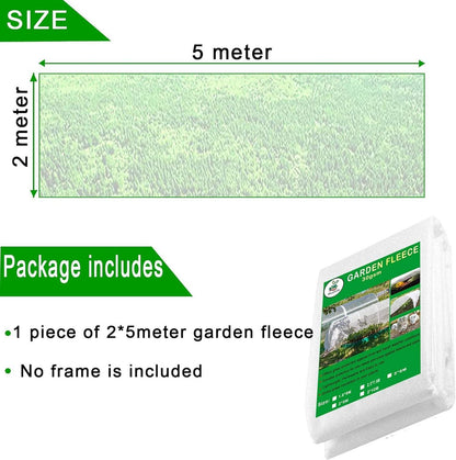 Wintervlies Frostschutz Pflanzen 17g/m² 2m x 5m Gartenvlies
