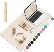 Großes Office Mousepad mit Leder, Wildleder, rutschfest, 80x40cm