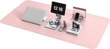 Großes Office Mousepad aus umweltfreundlichem Kunstleder in Rosa