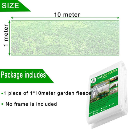 Muzhira Wintervlies Pflanzenschutz 30g/m² 1m x 10m Frostschutzvlies