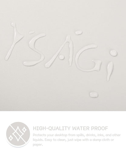 YSAGi Schreibtischunterlage Leder Mousepad Rutschfeste Wildleder Grau 120x60cm