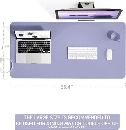 Schreibtischunterlage Mauspad Leder Wildleder Office 90x43cm Lavendel