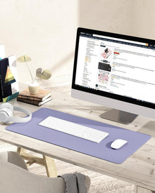 Großes Office Mousepad Leder 80x40cm Lavendel