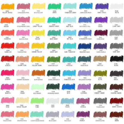 Ölpastellkreide 72 Farben, lichtecht, sanft, zum Malen & Zeichnen