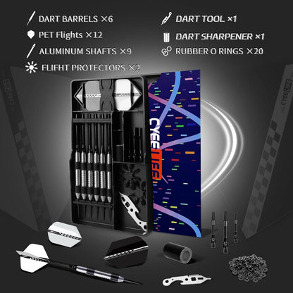 Professionelle Steel Dartpfeile Set 20g Metallspitze 6 Stück