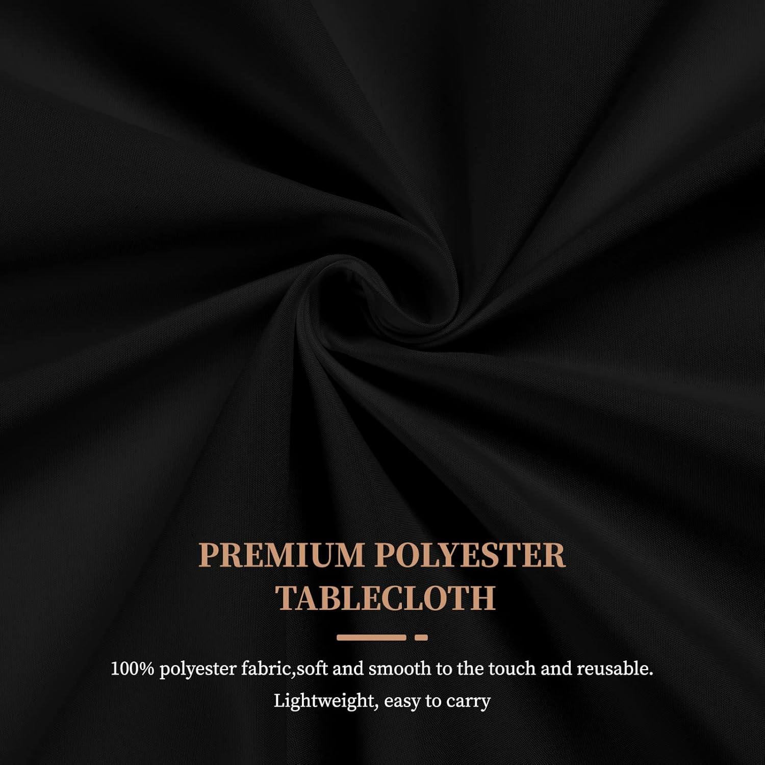 Schwarze Tischdecken 6er-Pack 153 x 320 cm Polyester für 2,4 m Tische