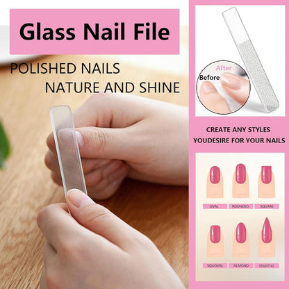 Maniküre Set Frauen Nagelknipser Reise Kit Glas Nagelfeile Edelstahl