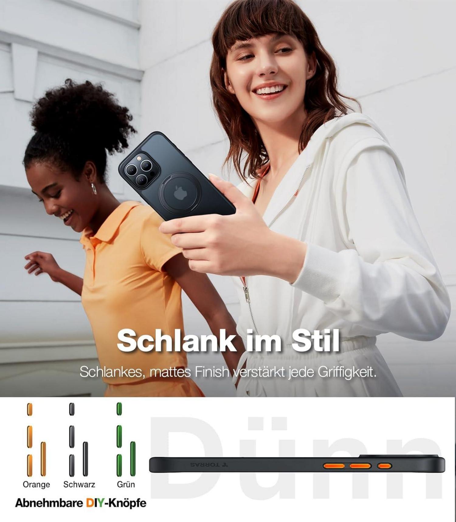 Magnetische iPhone 15 Pro Max Hülle mit Ringständer