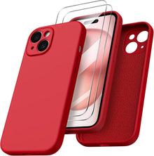 iPhone 15 Hülle mit Kameraschutz, Schutzfolien, flüssigem Silikon