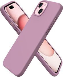 iPhone 15 Plus Hülle Silikon flüssig Kratzfest stoßfest - Lila