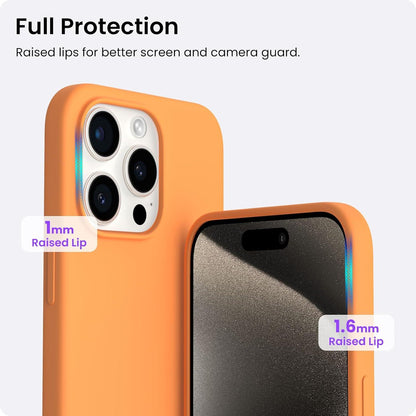 ORNARTO iPhone 15 Pro Max Hülle Silikon 6,7 Zoll Kratzfeste Schutzhülle Papaya