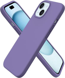 iPhone 15 Silikon Schutzhülle Ultra dünn flüssiges Silikon Violett
