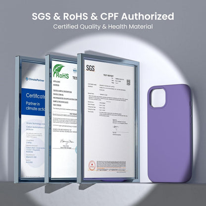 ORNARTO iPhone 15 Hülle Silikon 6,1 Zoll Flüssig Violett 2023