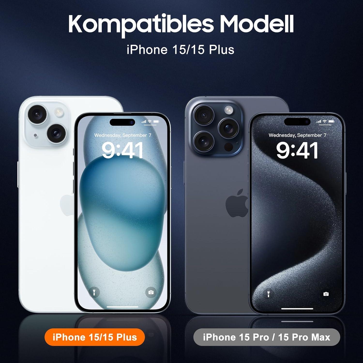 3er Set Kameraschutz iPhone 15/15 Plus - Ultra-Klar, Kratzfest, Stabil