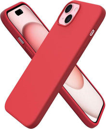 iPhone 15 Plus Silikonhülle 6,7 Zoll flüssiges Silikon Rot