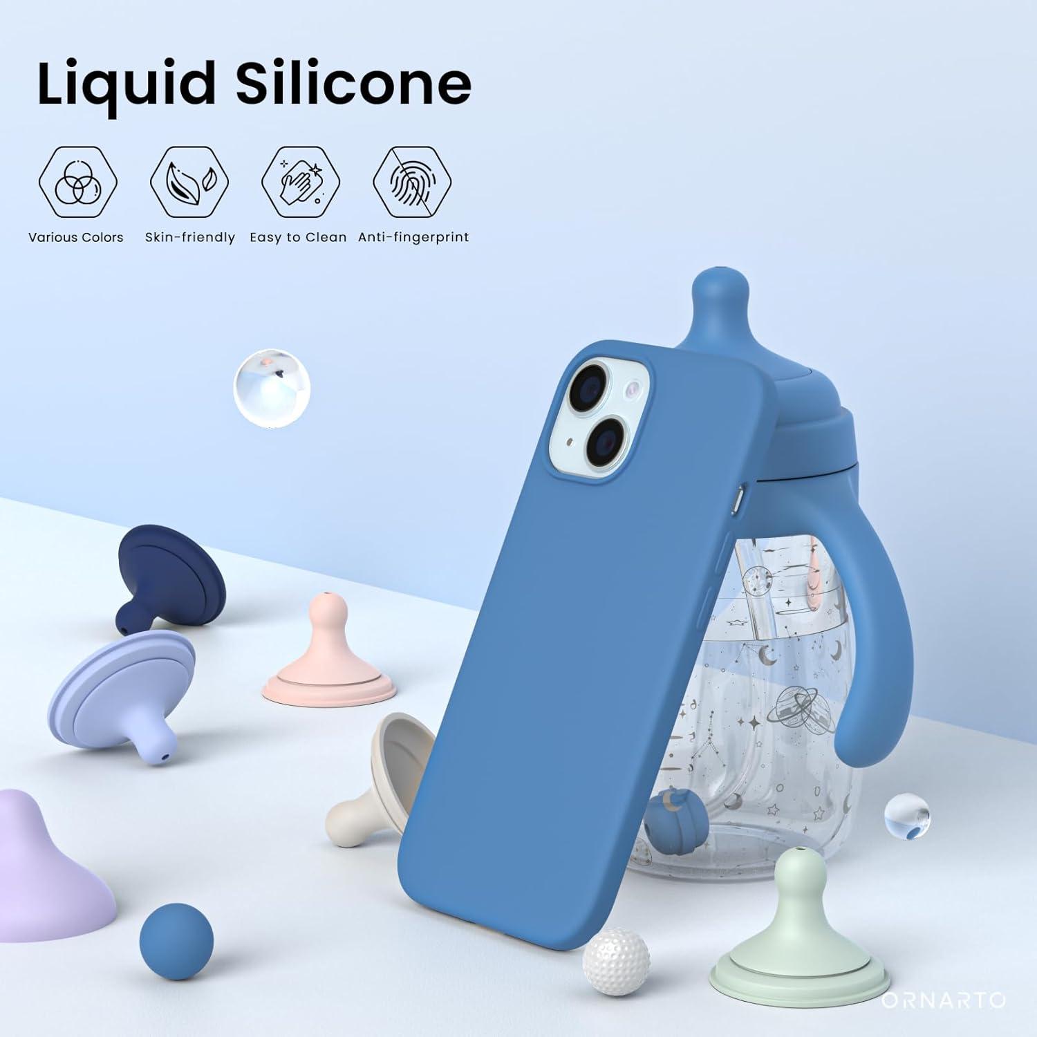 iPhone 15 Plus Hülle Silikon Ultra dünn flüssiges Silikon kratzfeste