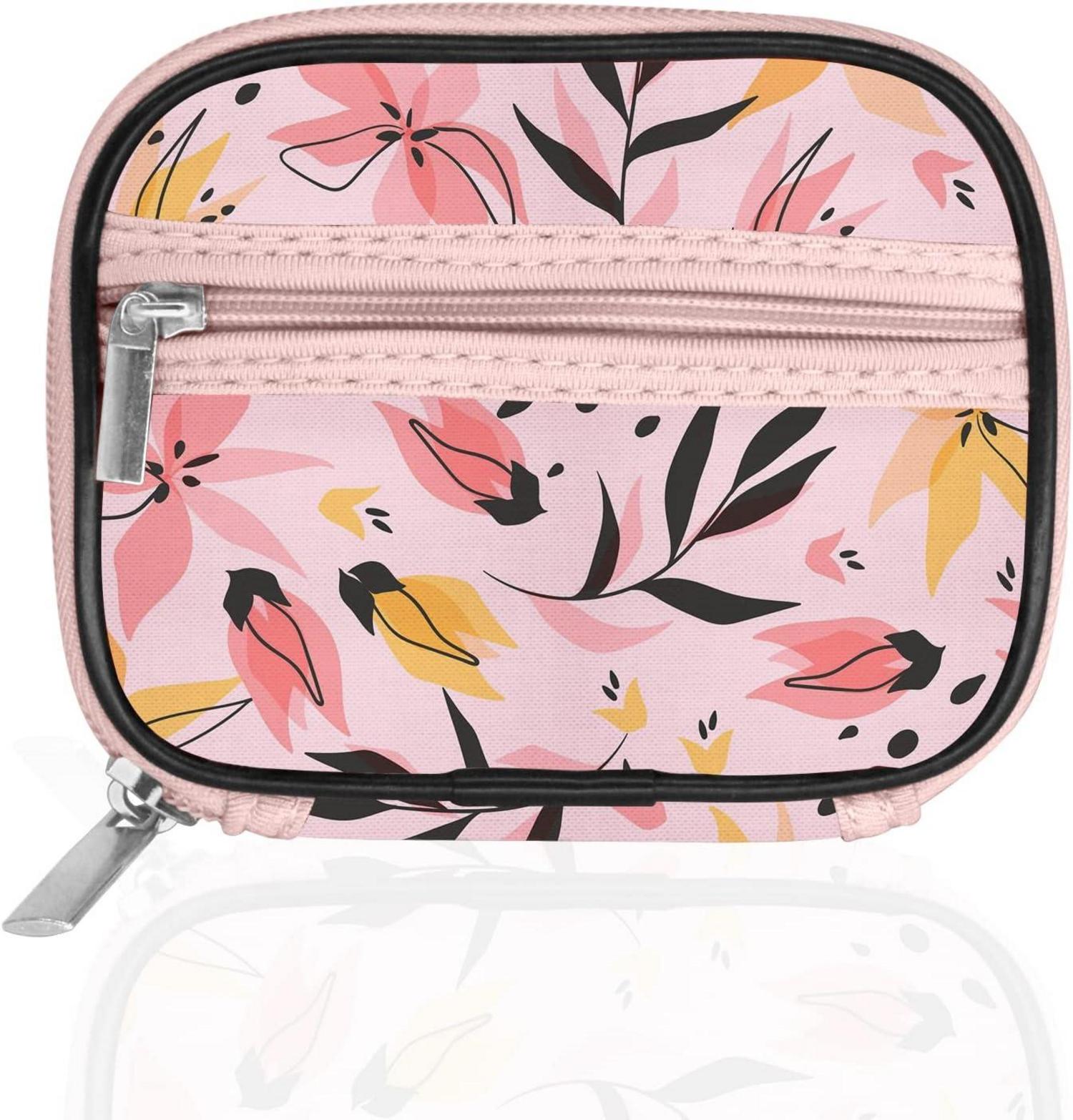 Tablettenbox 7 Tage Medikamentenbox Reißverschluss Stofftasche - Rosa
