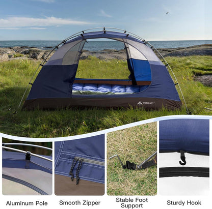 Forceatt Zelt 2-3 Personen 4 Jahreszeiten Camping Outdoor dunkelblau