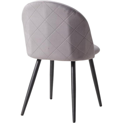 Samt Esszimmerstuhl Set (2/4/6) Grau – Modern & Komfortabel