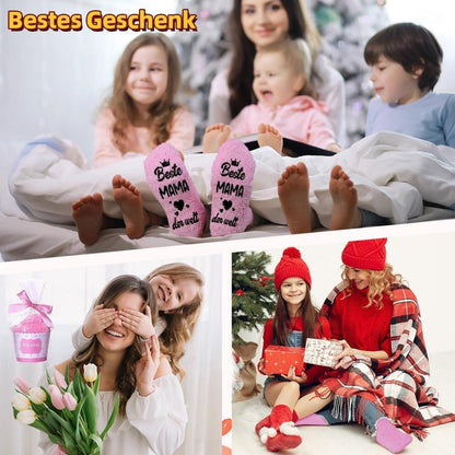 QZOSZ Beste Mama Oma Geschenk Kuschelsocken Frauen Muttertag MAMA