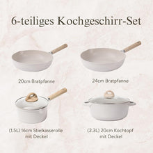CAROTE Topfsets Pfannenset 6-Teilig Antihaft Induktion